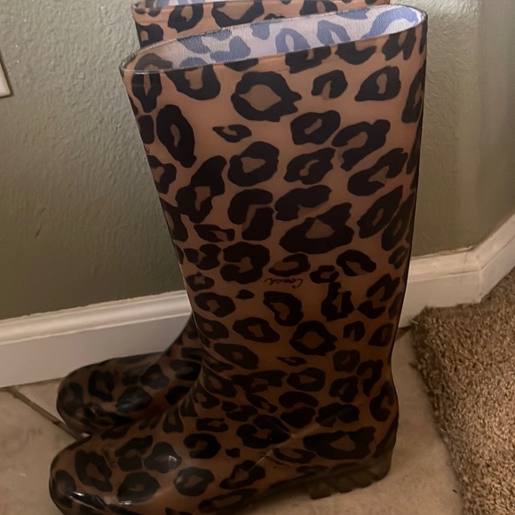 Cheetah Coach rain boots - Picture 2 of 3